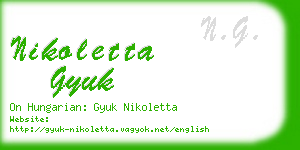 nikoletta gyuk business card